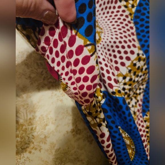 African Print Dress BintaRealWax( See Measurements!) Adjustable Waist! - Picture 7 of 12